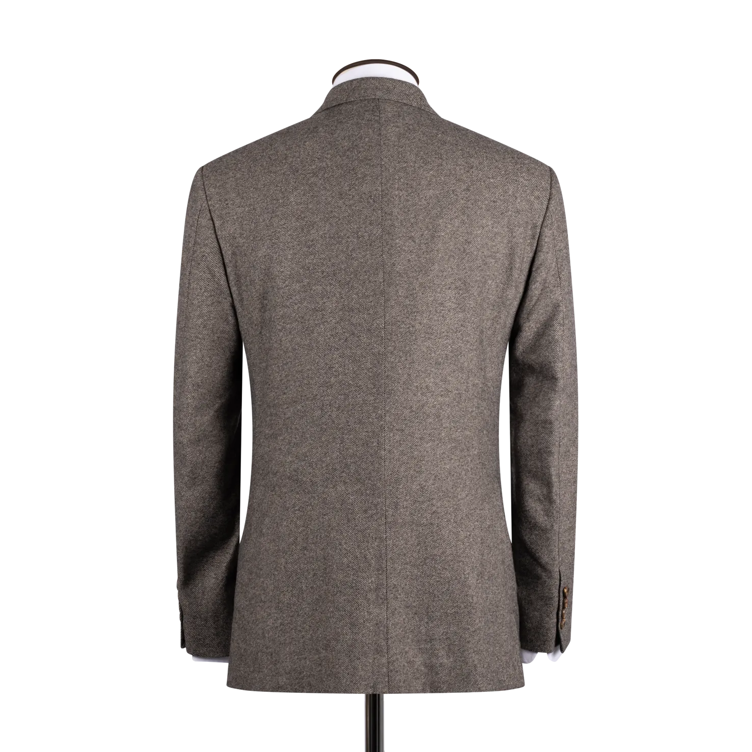 Single Breasted Notch Jacket in Brown Escorial Wool