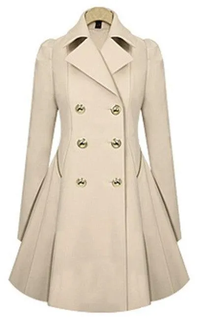 Slim slim coat trench coat