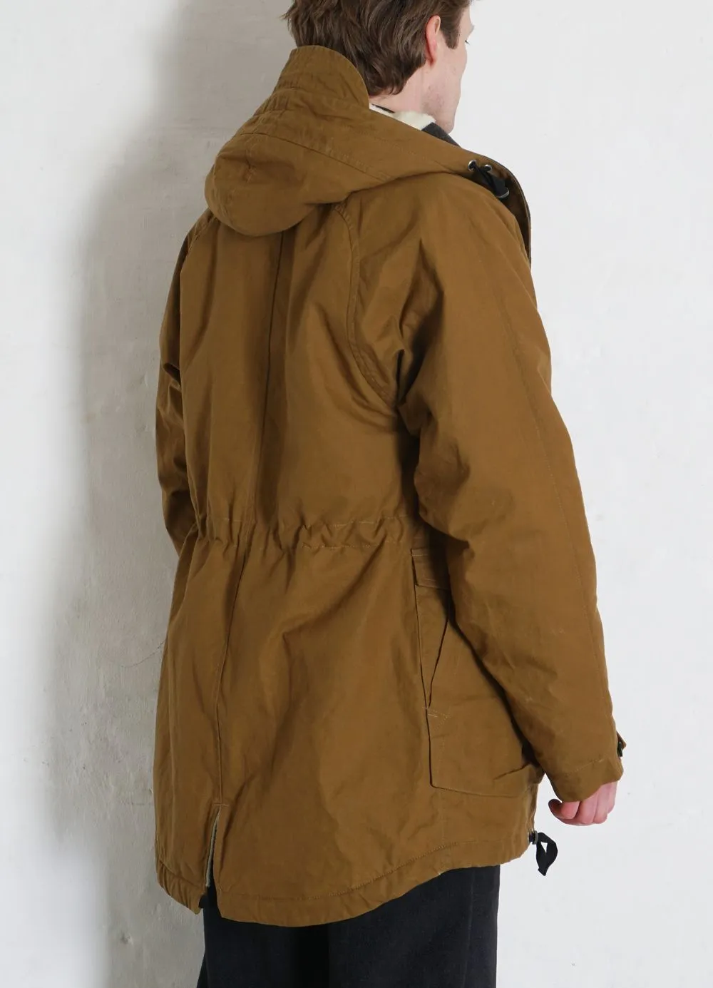 STORM | Hooded Waxed Cotton Parka | Breen