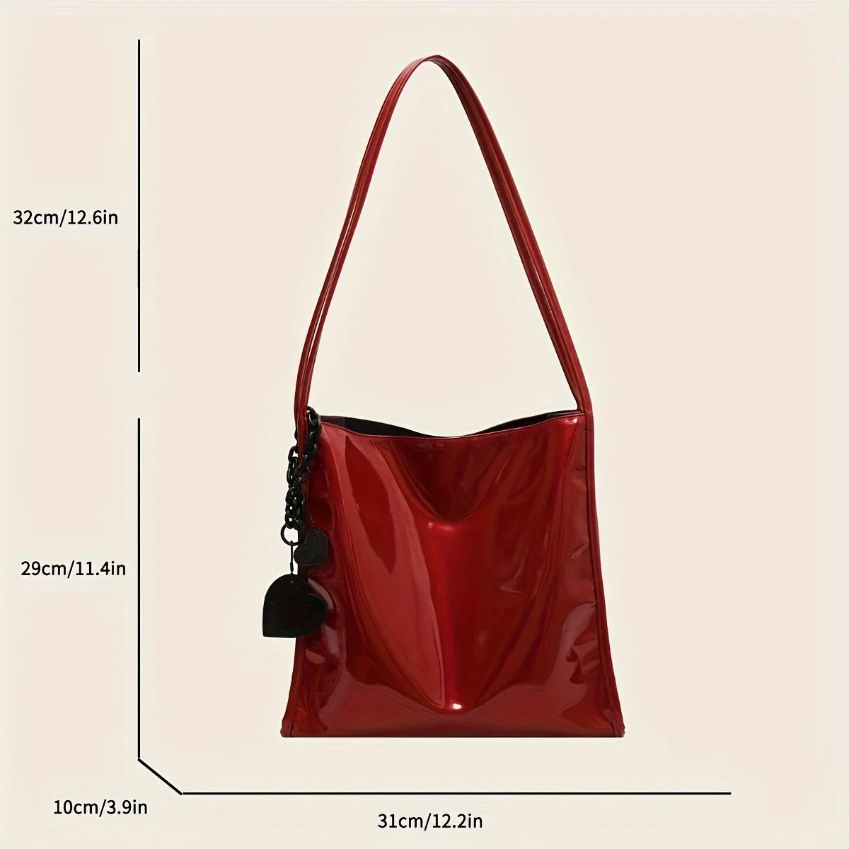 Stylish Daily Companion: Fashionable Solid Color Shoulder Bag for All-Match Shopping and Commuting