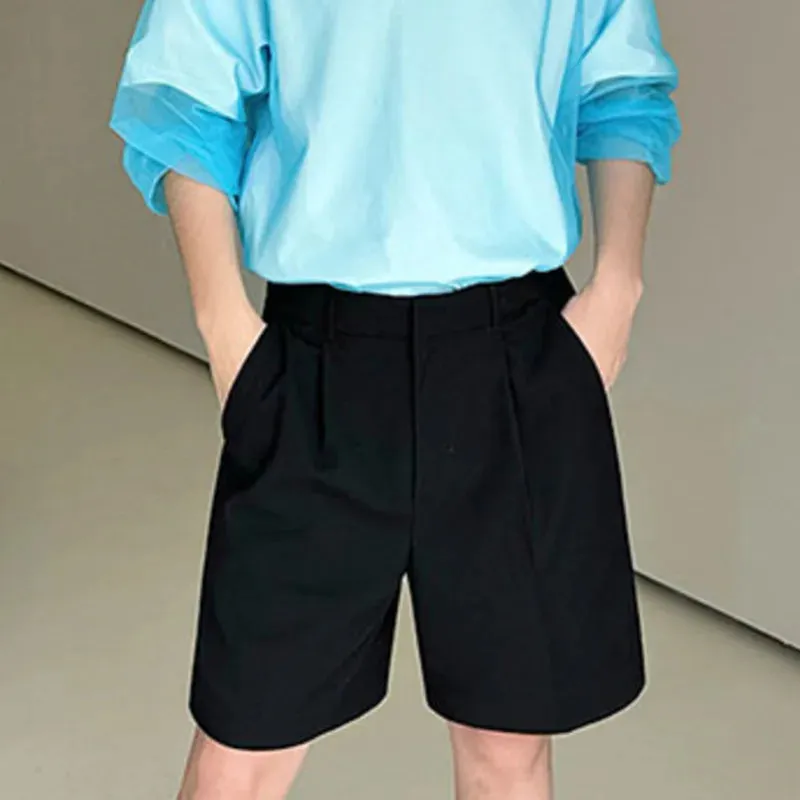 Summer Male Shorts Three Dimensional Cutting Versatile Casual Short Suit Pants Shorts Simple Pocket Male Trend 9C5671