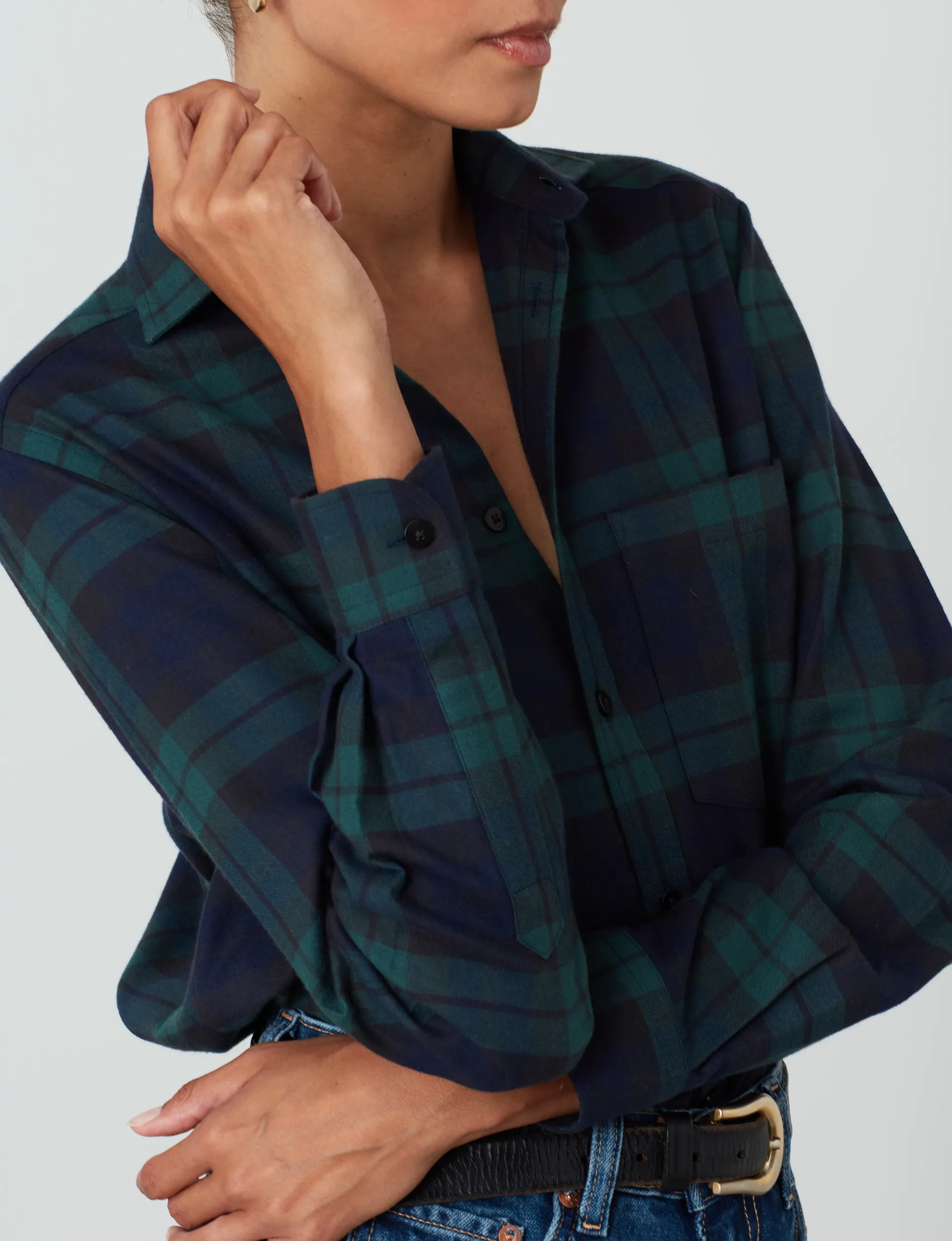 The Classic: Fine Brushed, Heritage Green Plaid