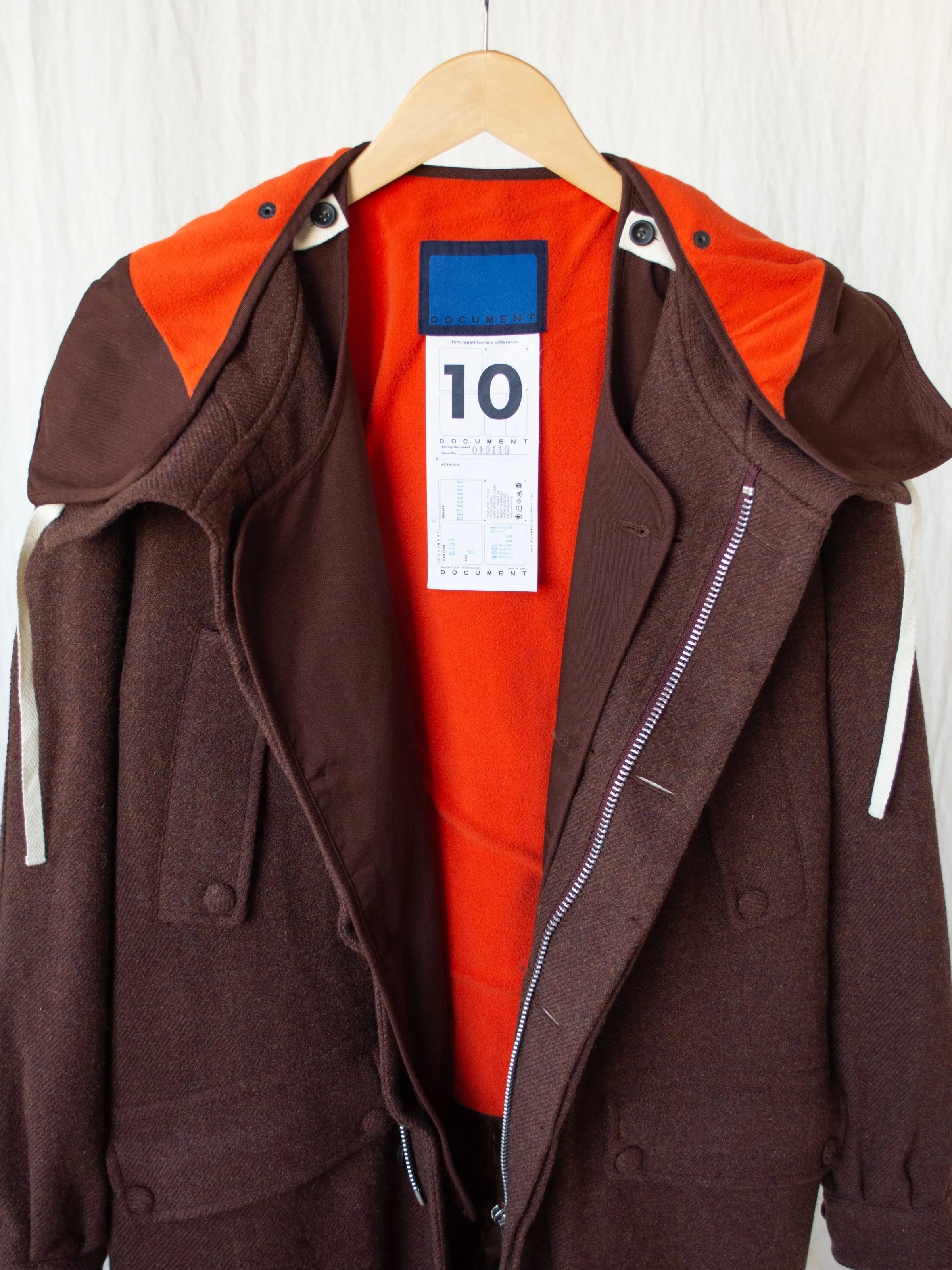 The Document Wool Parka - Brown/Orange