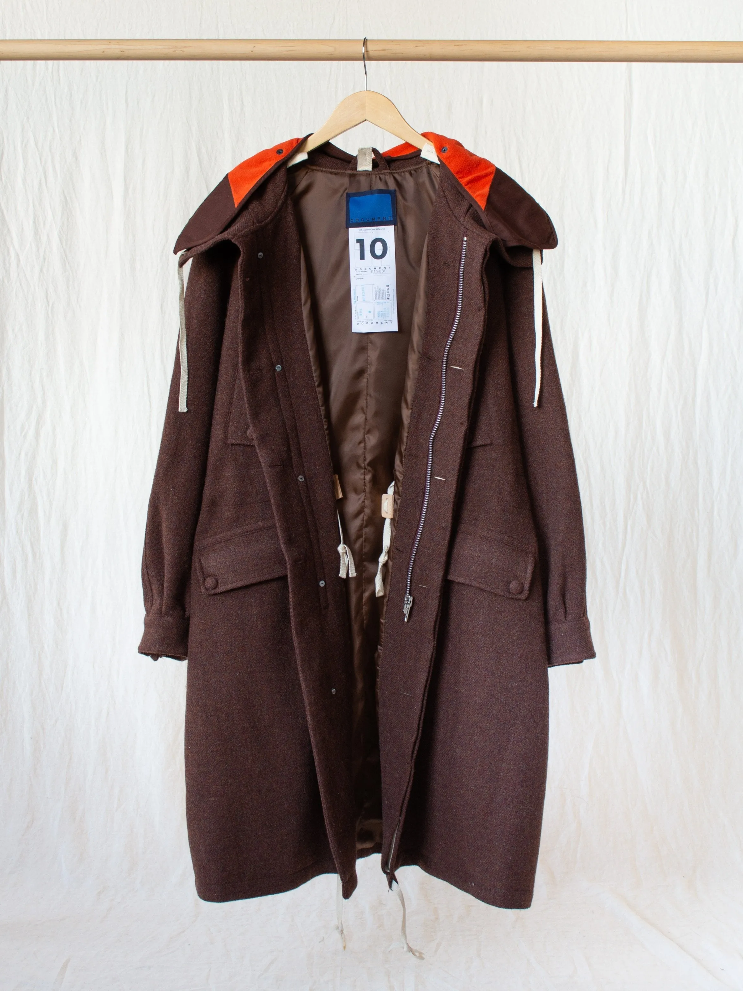 The Document Wool Parka - Brown/Orange