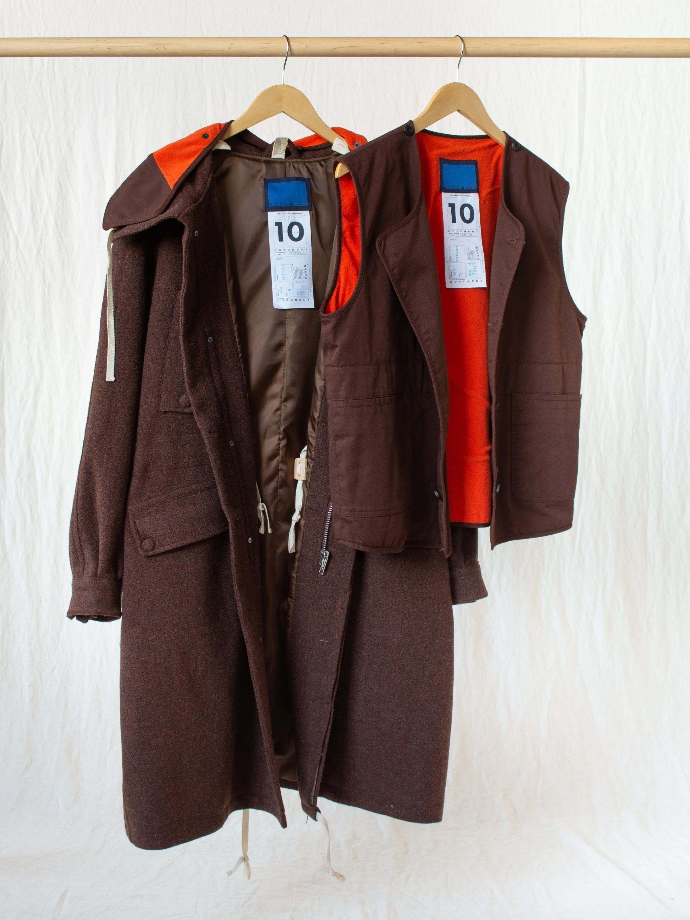 The Document Wool Parka - Brown/Orange