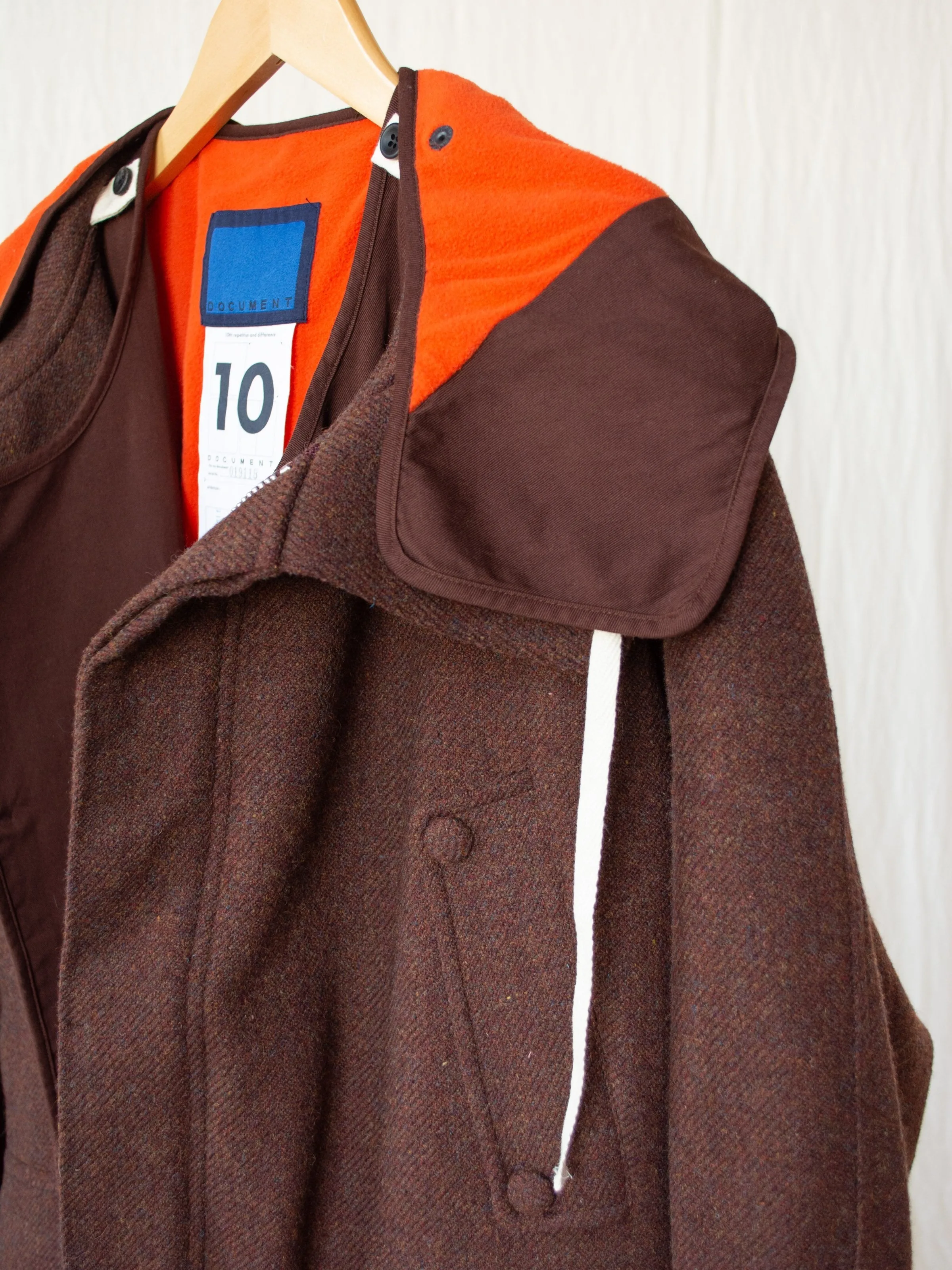 The Document Wool Parka - Brown/Orange