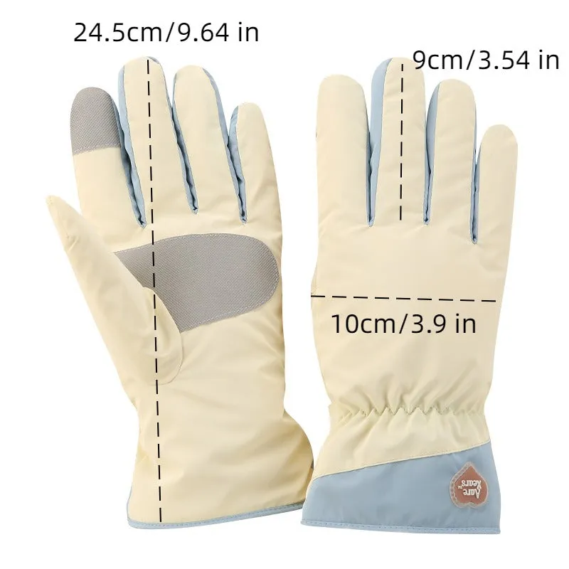 Thickened Winter Knitted Ski Gloves - Non-Slip Touchscreen, Windproof, Warm, and Water-Resistant for Cold Weather Sports and Outdoor Activities - Perfect for Skiing, Snowboarding, and Snowshoeing