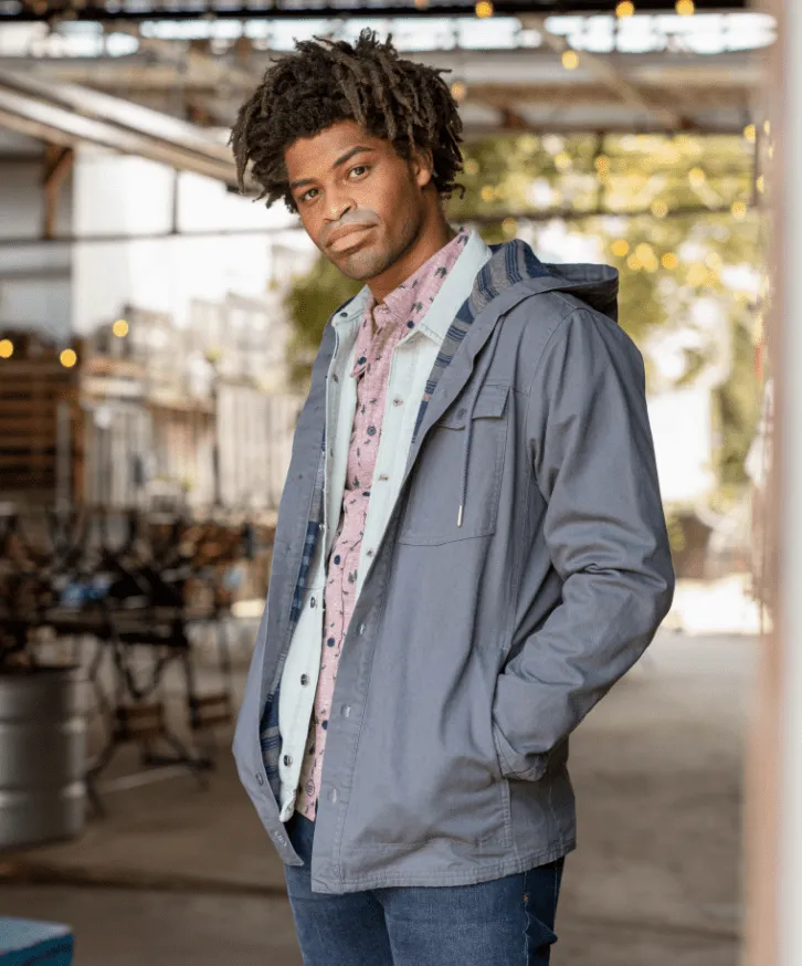 United By Blue Flannel-Lined Hooded Chore Coat