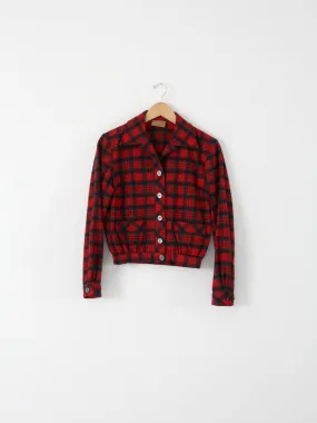 vintage 50s Bobbie Brooks plaid jacket