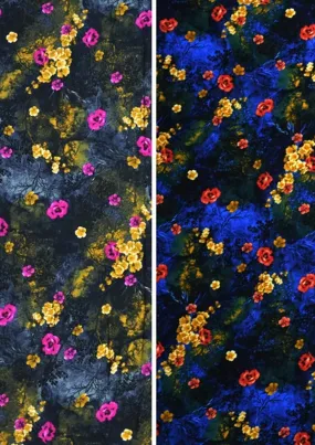 Viscose Shaded Floral Print Soft 60’’ (150cms) Fabric D#193