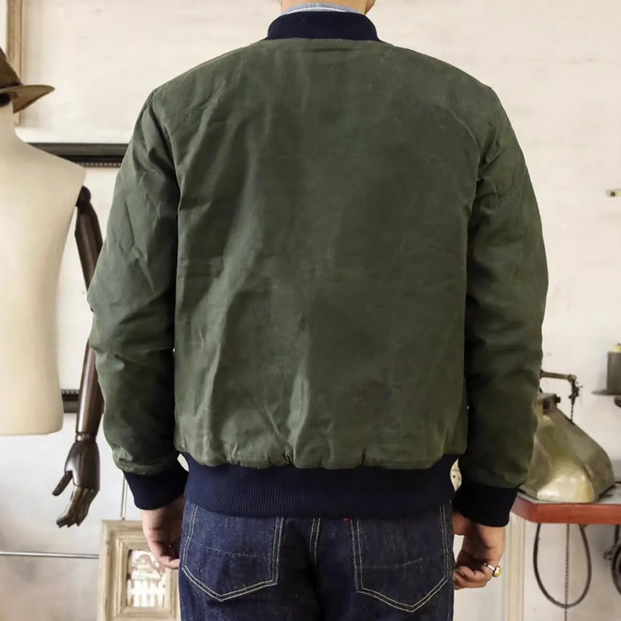 WAXED CANVAS BASEBALL JACKET