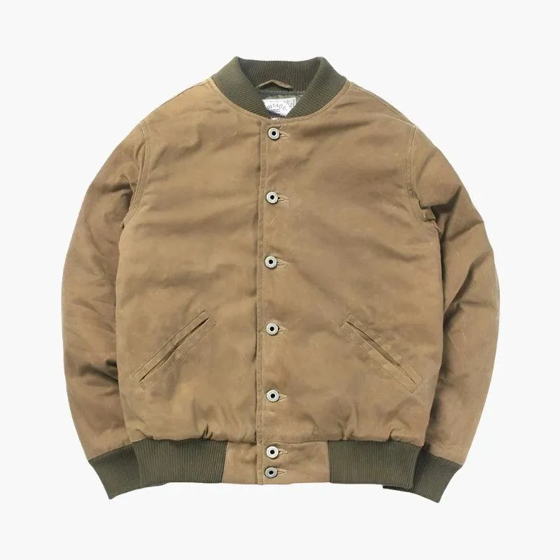 WAXED CANVAS BASEBALL JACKET