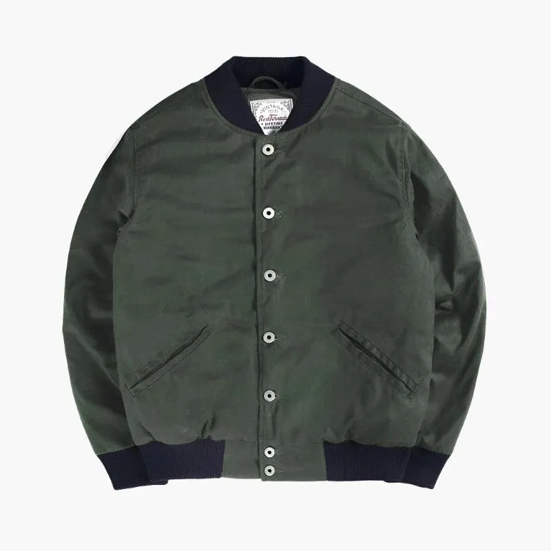 WAXED CANVAS BASEBALL JACKET