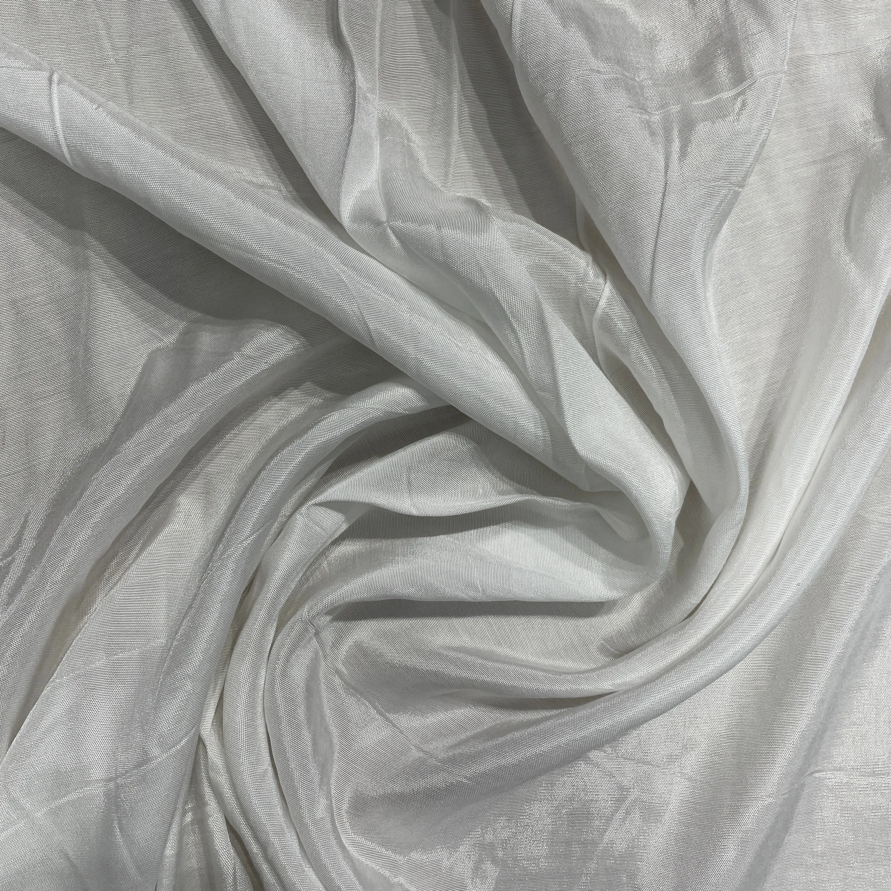 White Solid Gold Line Santoon Rfd Dyeable Fabric