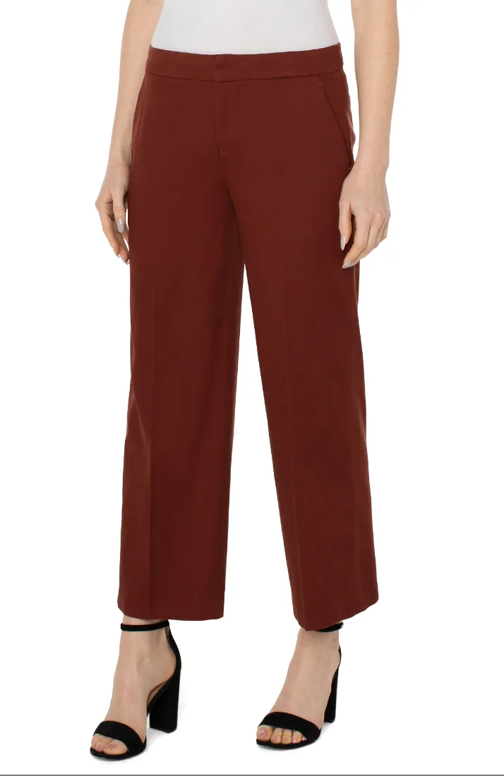 Wide Leg Ankle Trouser 27" - Brunette