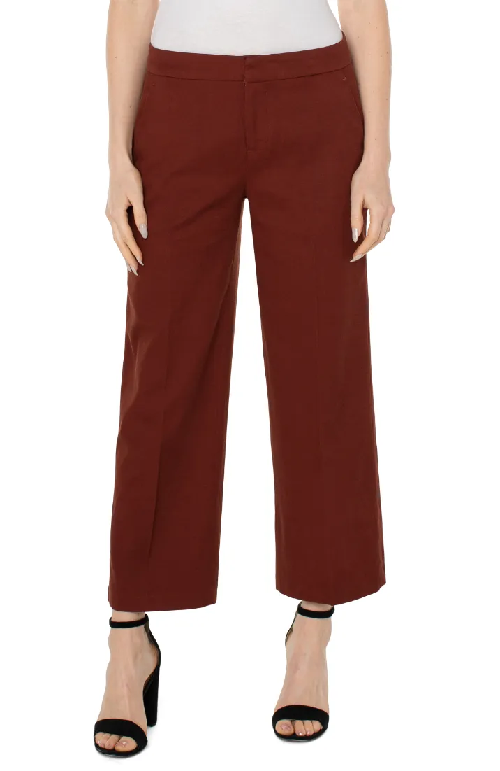 Wide Leg Ankle Trouser 27" - Brunette