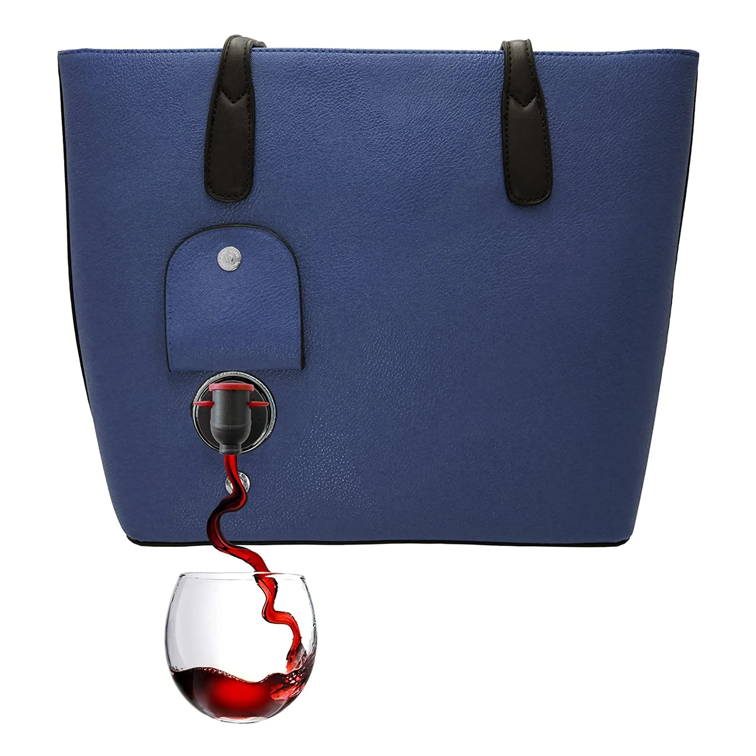 Wine Purse (Black) - Fashionable Purse With Hidden, Insulated Compartment, Holds