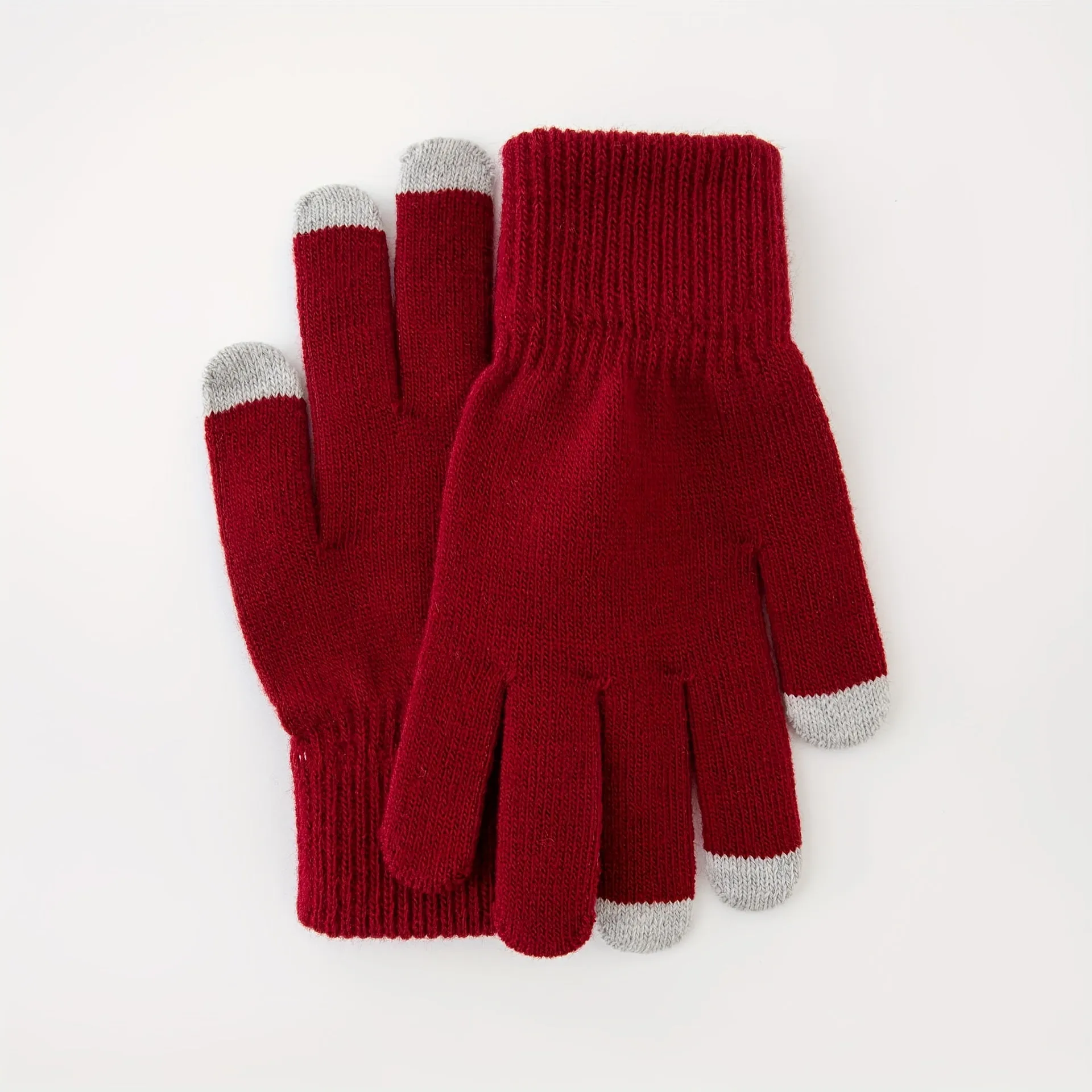 Winter Knitted Gloves For Men And Women, Touch Screen, Cold And Warm, All Finger Gloves, Korean Bicycle Acrylic Gloves