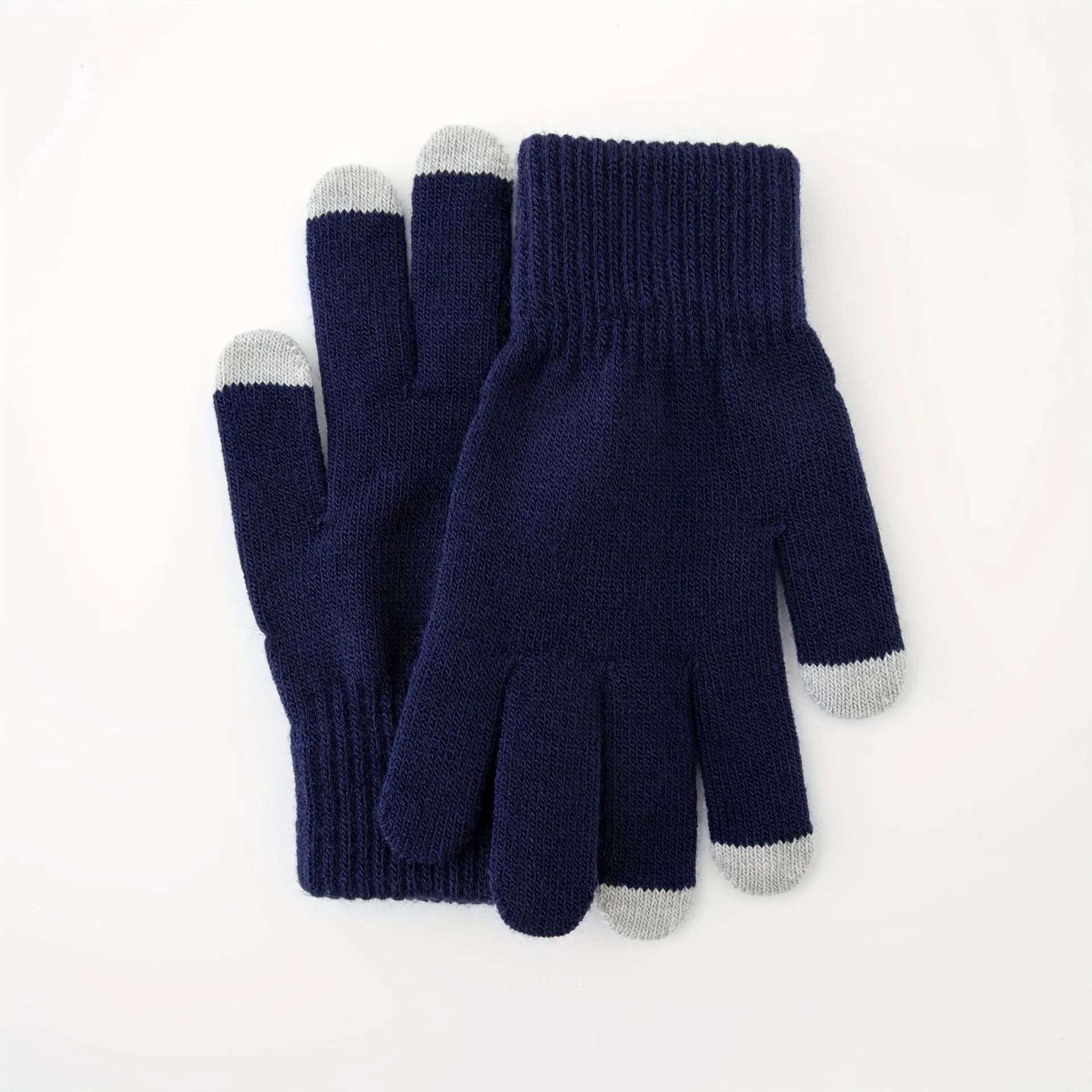 Winter Knitted Gloves For Men And Women, Touch Screen, Cold And Warm, All Finger Gloves, Korean Bicycle Acrylic Gloves