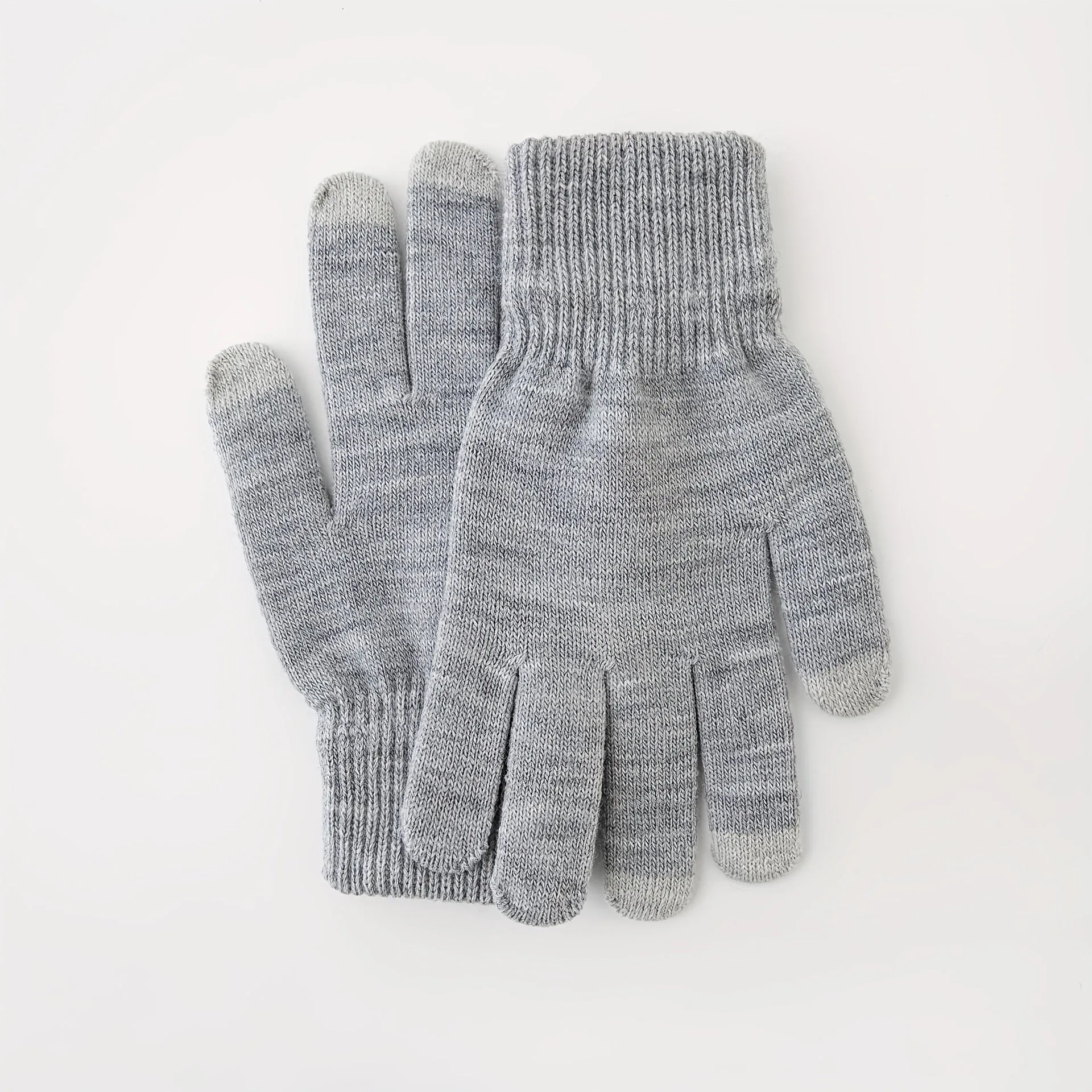 Winter Knitted Gloves For Men And Women, Touch Screen, Cold And Warm, All Finger Gloves, Korean Bicycle Acrylic Gloves