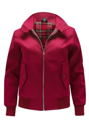 Womens Classic Harrington Jacket - Burgundy