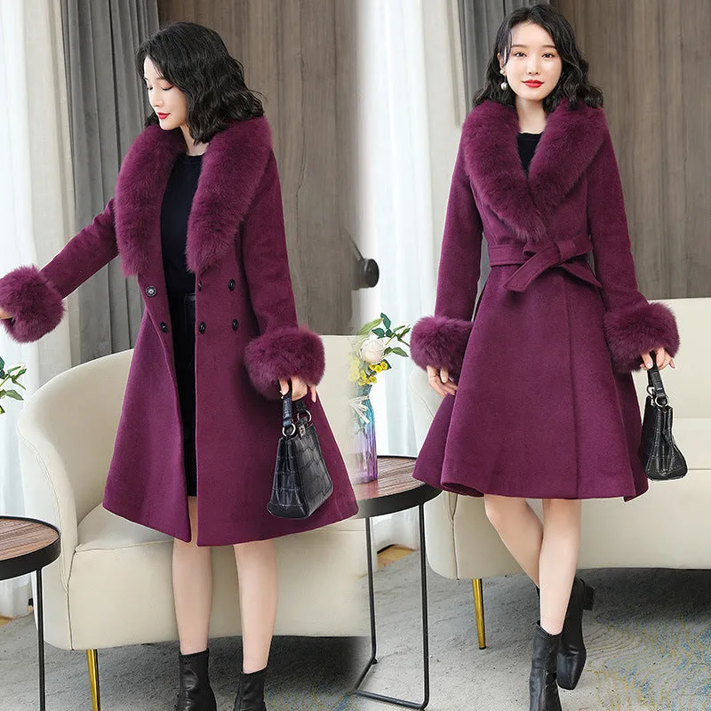 Women's Double-sided Woolen Coat - Korean-style Chic