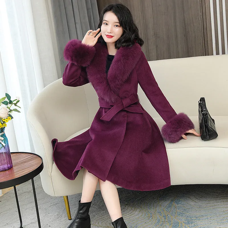 Women's Double-sided Woolen Coat - Korean-style Chic