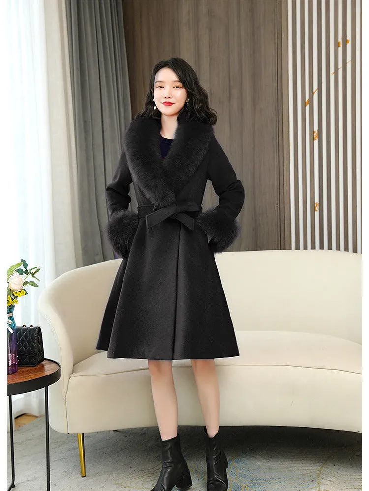 Women's Double-sided Woolen Coat - Korean-style Chic