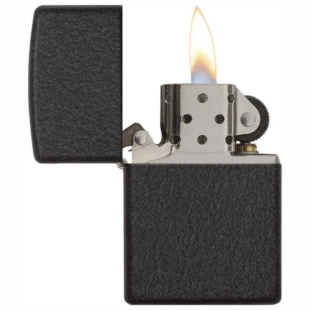 Zippo Classic Black Crackle Lighter - 236