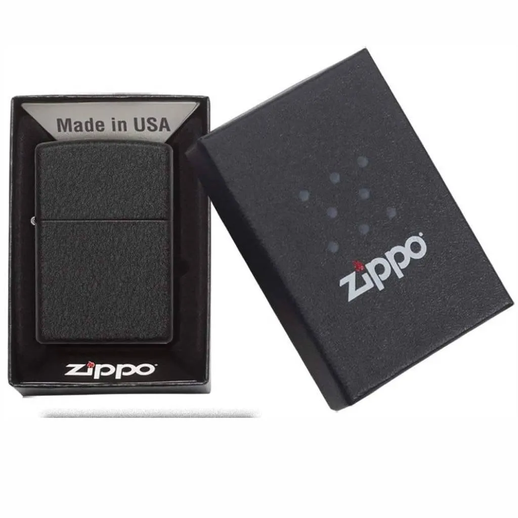 Zippo Classic Black Crackle Lighter - 236