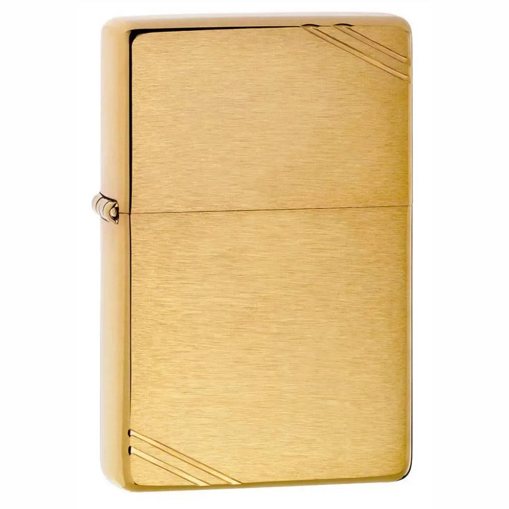 Zippo Replica Brushed Brass Vintage Lighter - 240